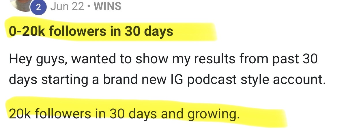 Community result